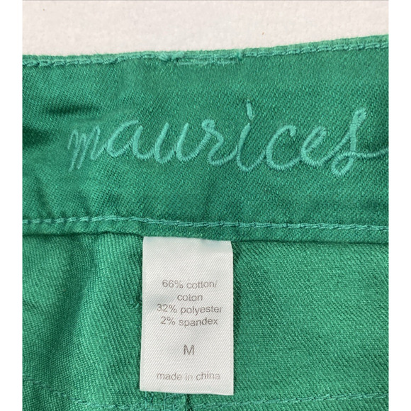 Maurice Jeans Womens Medium‎ Green Denim Straight Stretch Comfy - Picture 4 of 12
